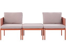TERRACINA - Loungeset voor 2 - Oranje - Aluminium