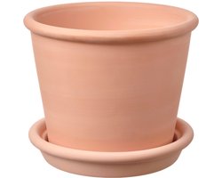 Terracotta bloempot met onderschaal - doorsnede 30 cm