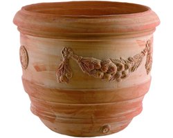 Terracotta Plantenpot - Buitenpot - Tuindecoratie - Rustieke Stijl - 60 cm - Multicolor