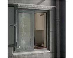 Terras Overkapping - Regenonderdak Veranda - Buiten Zitten - UV Beschermd Polycarbonaat - 1016 x 43 cm - Transparant