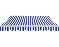Terras zonnescherm handmatig - Met opbouw frame - Zonneluifel - Balkon of tuin - 300x250cm - UV50+ - Blauw - Met arm - Polyester doek