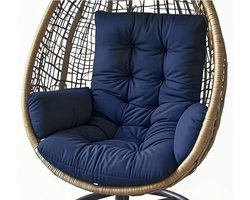 Terraskussens, schommelstoelkussens met armleuningen, verdikte, zachte rugleuning, geschikt voor zowel binnen als buiten, schommelbankkussen（Alleen kussen）