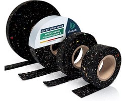 Terrasmatten Rol - Rubber Onderlegger - Terrasaanleg Beschermen - Vochtregulerend Antislip - 8mm Dikte 2 Stuks - Zwart