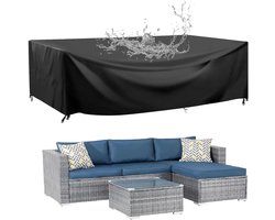 Terrasmeubelhoezen - Buitenmeubelhoes - Meubels Beschermen - Waterdicht UV-bestendig - Heavy Duty - Zwart