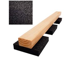 Terraspads 90 x 90 mm - Waterbestendige rubberen matten voor bouw- en houtbescherming - 25 stuks