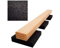 terraspads - 90 x 90 mm - waterbestendige rubberen matten - voor bouw- en houtbescherming - 25 stuks