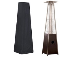 Terrasverwarmer Cover - robuuste waterdichte verandahoes - Terrasverwarmerhoes - Piramide Stijl Verwarmde Paraplu Cover - stofhoes voor buiten - Heater Hoes - voor Pyramid Torch terrasverwarmers - 221x53x61cm - Zwart