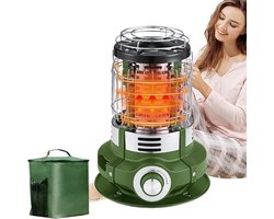Terrasverwarmer Elektrisch - Buitenverwarmer Kachel - Terras Verwarmen - Snelle Warmteafgifte - 5-10 m² - Groen