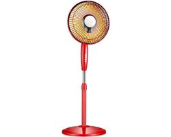 Terrasverwarmer Elektrisch - Buitenverwarming Staand - Buiten Ontspannen - Directe Warmte Halogeen - 90-110cm Verstelbaar - Zwart
