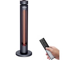 Terrasverwarmer - Elektrische Kachel - Directe Warmte - Infrarood Technologie - 2000 Watt - Zwart