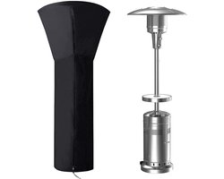Terrasverwarmer Hoes - 226 x 85 x 48 cm - Afdekhoes - Buitenverwarmer Beschermhoes - Oxford-stof - Universeel - Waterdicht, winddicht en uv-bestendig - Met Rits & Koord - Zwart