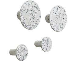 Terrazzo grijze Wandhaken Garderobehaken - Hoogte 45 cm - Blomus - Moderne Stijl hook coat rack wall mounted