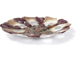 Terroso - Decoratieve Schaal - Fused Glas - Forest - Diameter 40 Cm - Een Uniek Kunstwerk