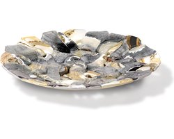 Terroso - Decoratieve Schaal - Fused Glas - Schelp - Diameter 40 Cm - Een Uniek Kunstwerk