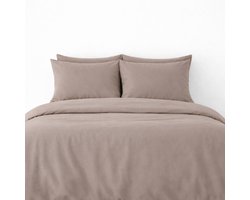Terry Cocoon Satin Serenity - Dekbedovertrekset - 100% Katoen Satijn - 210 TC - Cappuccino - 240x220 cm + 2 kussenslopen 50x70cm