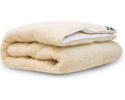 Terschellinger Wollen onderdeken |100% IWS Zuiver Scheer wollen topper |Puur Natuur topdek | 70x200 cm 1 persoons