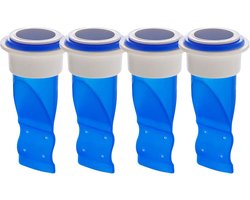 Terugstroombeveiliging Afvoer - Eenrichtingsklep - Universele Silicone Vloerafvoer - Instelbaar & Lekdicht - Voor Badkamer Keuken Toilet (Blauw, 4 stuks)