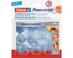 Tesa 58900 powerstrips deco haken transparant - 5 stuks
