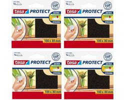 Tesa antikras meubelvilt bruin zelfklevend - 4x - 8 x 10 cm - Viltglijders - Meubelbeschermers