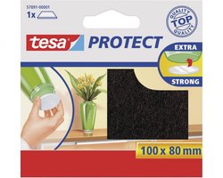 Tesa antikras meubelvilt - bruin zelfklevend - 8 x 10 cm - Viltglijders - Meubelbeschermers