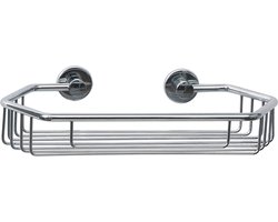 tesa® Draad doucherek, hoogglans verchroomd metaal, zelfklevend, 65 mm x 275 mm x 135 mm