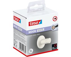 tesa handdoekhaken Moon White mat wit badkamer toilet zonder boren – 37x37x36mm
