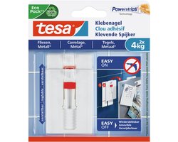 tesa nagel tegels & metaal set badkamer keuken herbruikbaar zelfklevend – 2 stuks 2kg