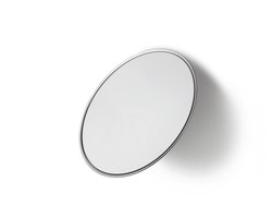 tesa VISIOON Cosmeticaspiegel met 3x Vergroting - Ronde Make-up Spiegel voor Wandmontage - Zonder Boren te Bevestigen op Tegels, Metaal en Andere Oppervlakken - Diameter 14 cm, Zilverkleurig