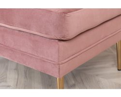 Tess hocker - velvet - roze