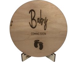 teTekstbord Baby coming soon | voetjes | aankondiging zwangerschap | baby | baby op komst | zwanger | cadeau voor zwangerschap | bekendmaking | kraamkado | pregnancy announcement