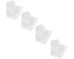 Texpot DAMAST tafelkleed 12 x servetten 50 x 50 cm wit satijnen rand 100% katoen tafellinnen tafelkleed