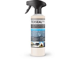 Texseal Pro 500ml / 3m² - Textiel Impregneerspray – Nano Coating – 100% Waterafstotend & Vuilwerend – Duurzaam Impregneren van Tuinkussens, Tenten, Kleding, Meubelstof, Banken, Schoenen, Jas waterdicht maken