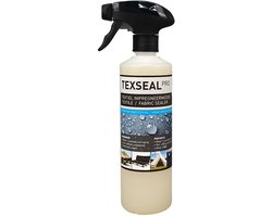 Texseal Pro 500ml (3m2) - Textiel Impregneerspray – Nano Coating – 100% Waterafstotend & Vuilwerend – PFASvrij – Duurzaam Impregneren van Tuinkussens, Tenten, Kleding, Meubelstof, Banken, Schoenen, Jas waterdicht maken