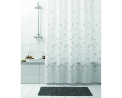 Textiel Douchegordijn Farfalla Vlinder Grijs 180x200cm