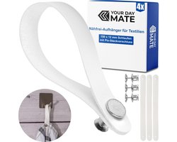 Textiel Hangers - Lus Hangers - Handdoeken Ophangen - Naadloze Bevestiging - 15cm Lengte - Wit