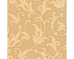 Textiel look behang Profhome 954903-GU textiel behang gestructureerd in textiel look mat oranje goud geel 5,33 m2