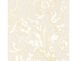 Textiel look behang Profhome 956337-GU textiel behang gestructureerd in textiel look mat crème goud beige 5,33 m2