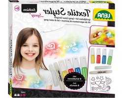 Textiel Styler Spray - Textielverf Set - Kleding Ontwerpen - Inclusief Glitter en Sjablonen