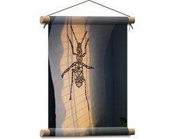 Textielposter - Kamerplant bij Muurschildering van Insect - 30x40 cm Foto op Textiel