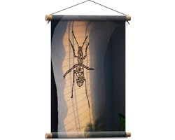 Textielposter - Kamerplant bij Muurschildering van Insect - 40x60 cm Foto op Textiel