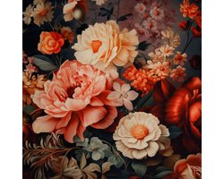 Textielstad Meubelstoffen - Velours Paneel Botanica 48x48cm - Velours stof - Botanica