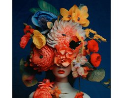 Textielstad Meubelstoffen - Velours Paneel Flowergirl 48x48cm - Velours stof - Bruidsmeisje