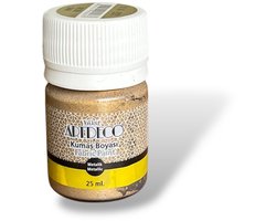 Textielverf 25ml – Wasbare Stoffenverf voor Kleding & Accessoires – Ideaal voor DIY, T-Shirts, Katoen, Canvas – Metaalkleur Goud