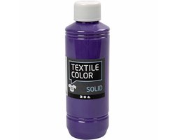 Textielverf Paars – Paarse Kledingverf – Stofverf – Textiel Kleurstof – Stoffenverf – Verf Voor Kleding – Textiel Verven – Kleurstof Voor Stof – DIY Kleding Verven – Dekkend – 250 ml – 1 stuk
