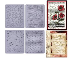 Textuur Stempel - Ambachtelijke Rubber - Scrapbooking Kaarten - Kleverige Achterkant - 22x18cm