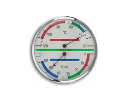 TFA-Dostmann 40.1013, Thermo-/ hygrometer voor sauna's, Zilver, Wit, Metaal, Kunststof, 162 g, 1 stuk(s)