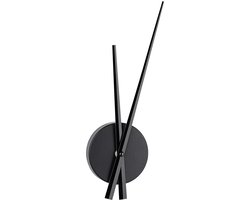 TFA Dostmann Wandklok minimalistisch - D30 cm - zwart - metaal - modern - muurklok - wijzers