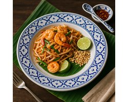 Thais servies - ananaspatroon - Dinerbord - Bord plat Ø22 (set van 2)