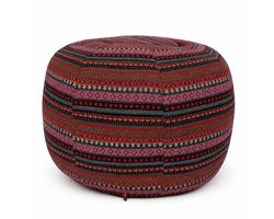 Thaise Zitzak Poef 'Kantang' – Handgemaakt Rond Zitkussen – Uniek Design uit Thailand