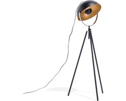THAMES - Staande lamp - Zwart/Goud - Metaal